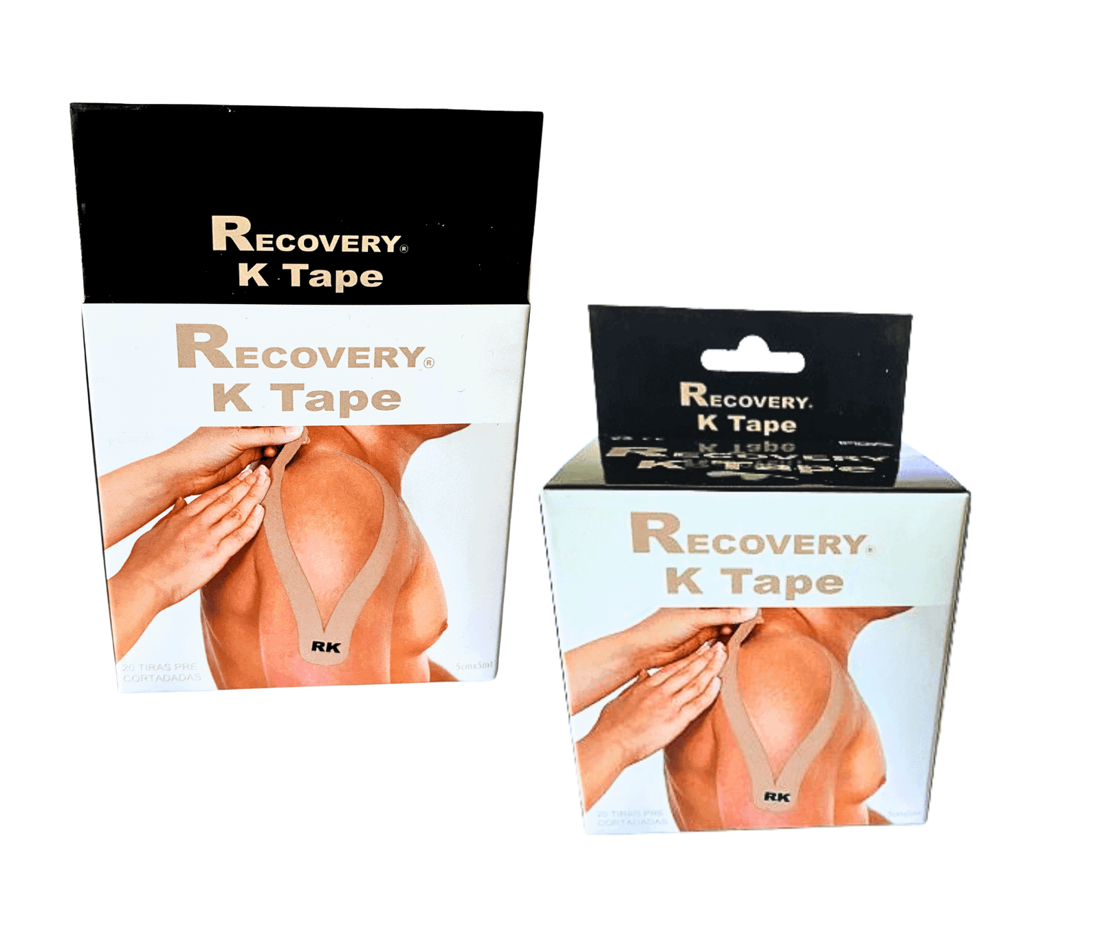 Duo Pack K Tape Recovery Beige 5 cm x 5 m - 40 Tiras Precortadas - Recovery Chile