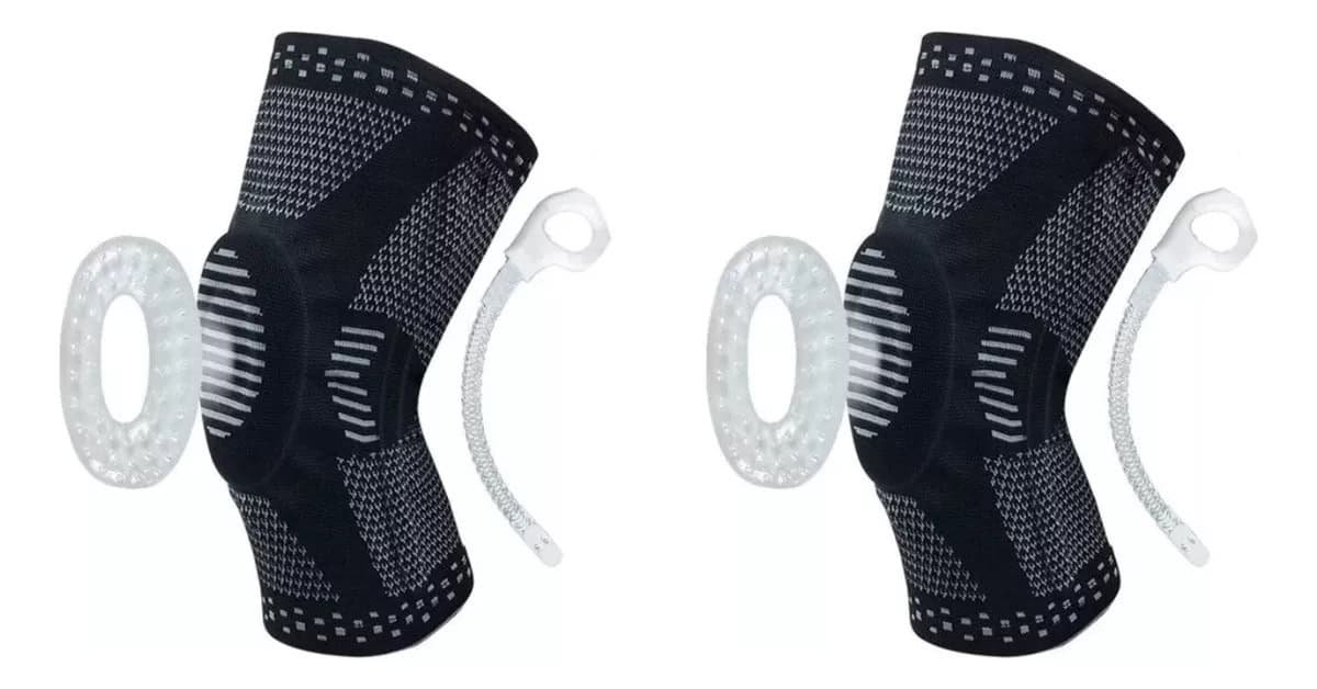Pack 2 Rodilleras Recovery con Soporte Lateral - Gris - Recovery Chile