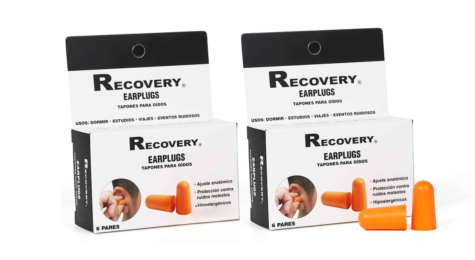 Pack Tapones de Oído Recovery de Espuma Suave - 12 Unidades - Recovery Chile