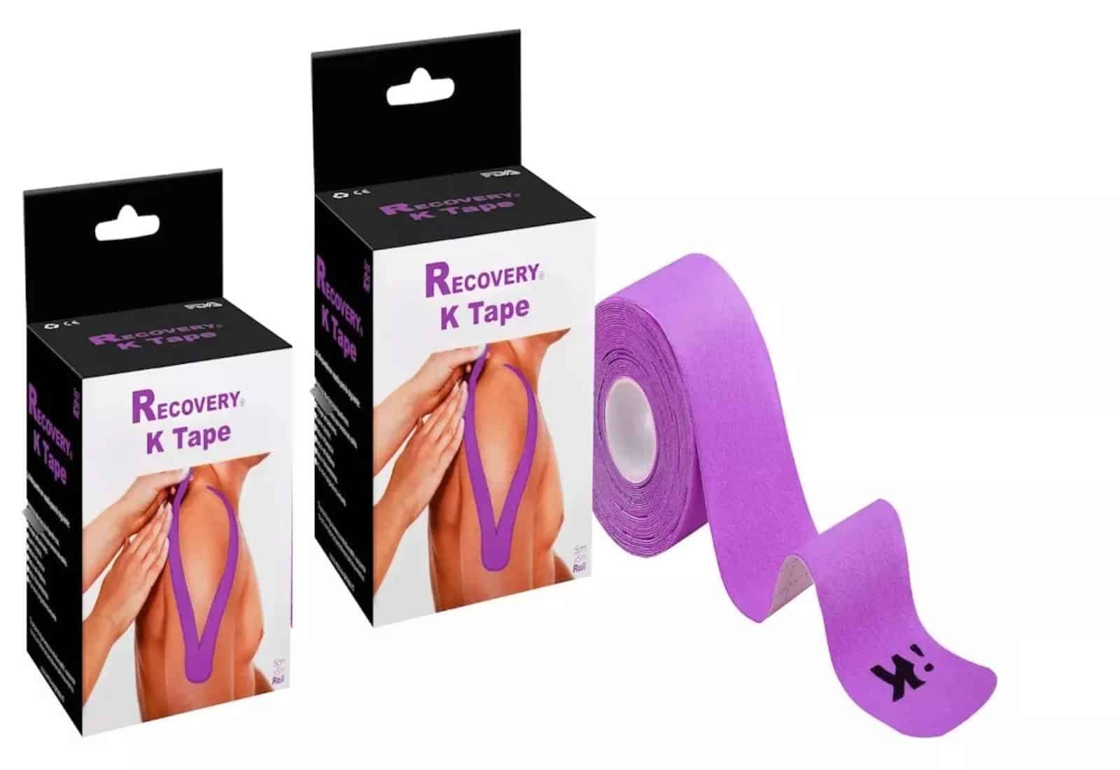Duo Pack K Tape Recovery Morado 5 cm x 5 m - 40 Tiras Precortadas