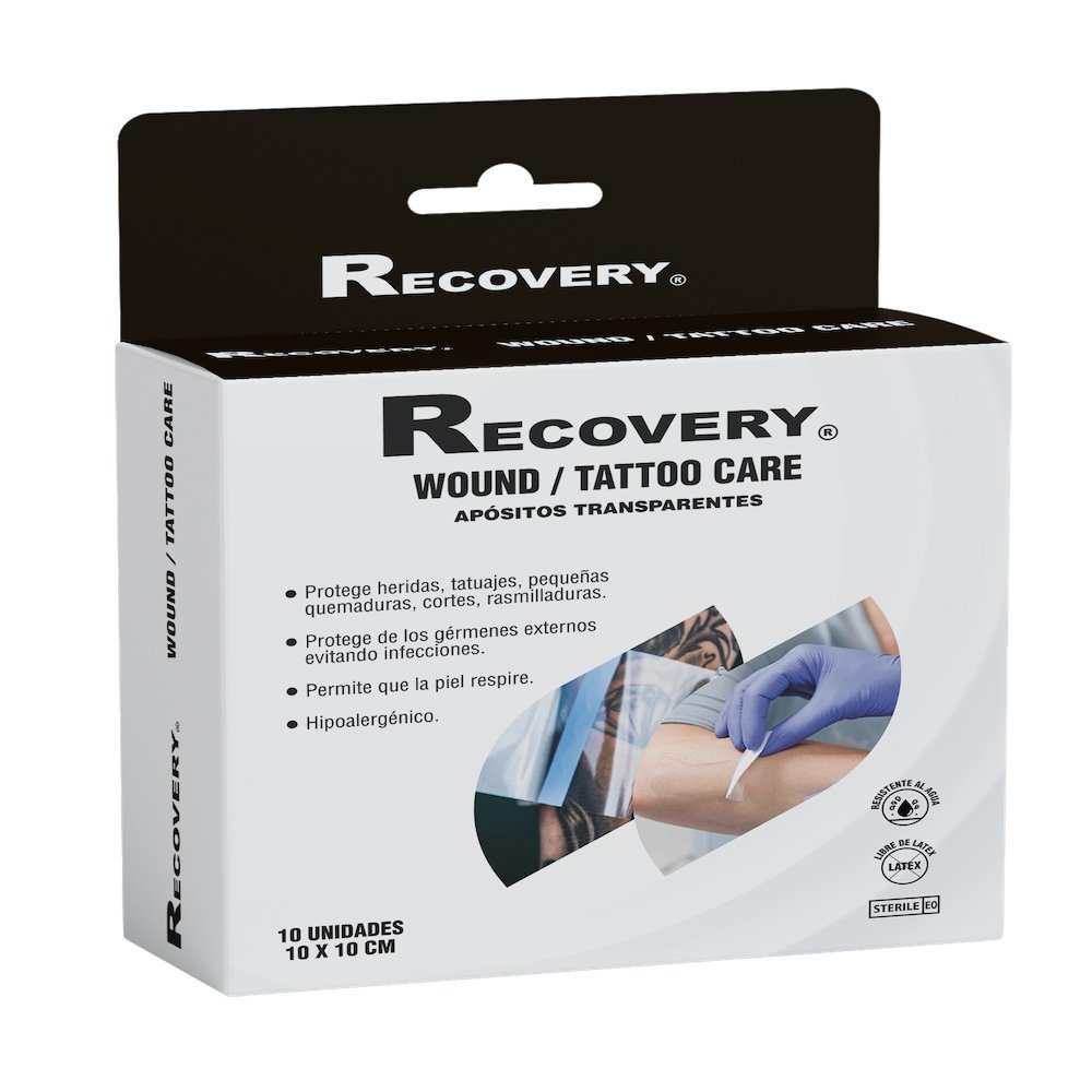 Parche Impermeable Recovery para Heridas y Tatuajes 10 x 10 cm - Recovery Chile