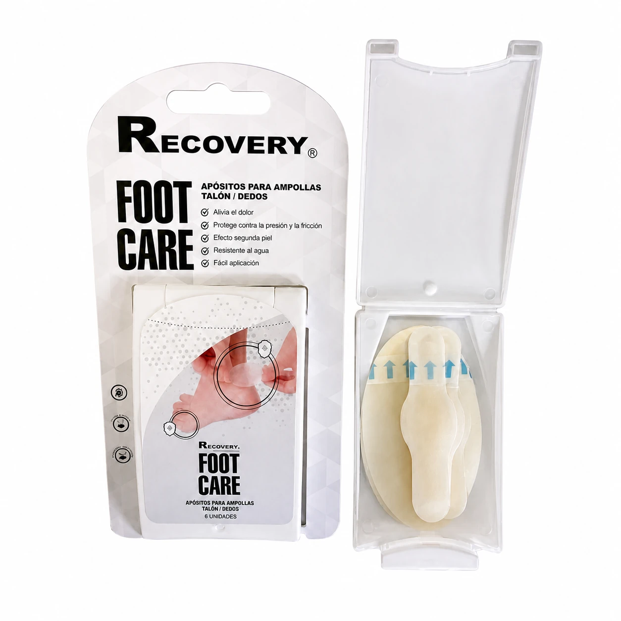Parches Hidrocoloides Recovery para Ampollas en Pies - Recovery Chile