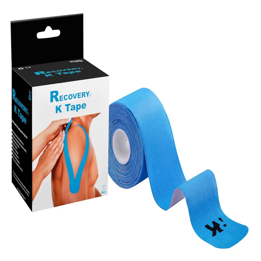Tape Kinesiológico Precortado Azul Claro 5 Cmx5mt Recovery