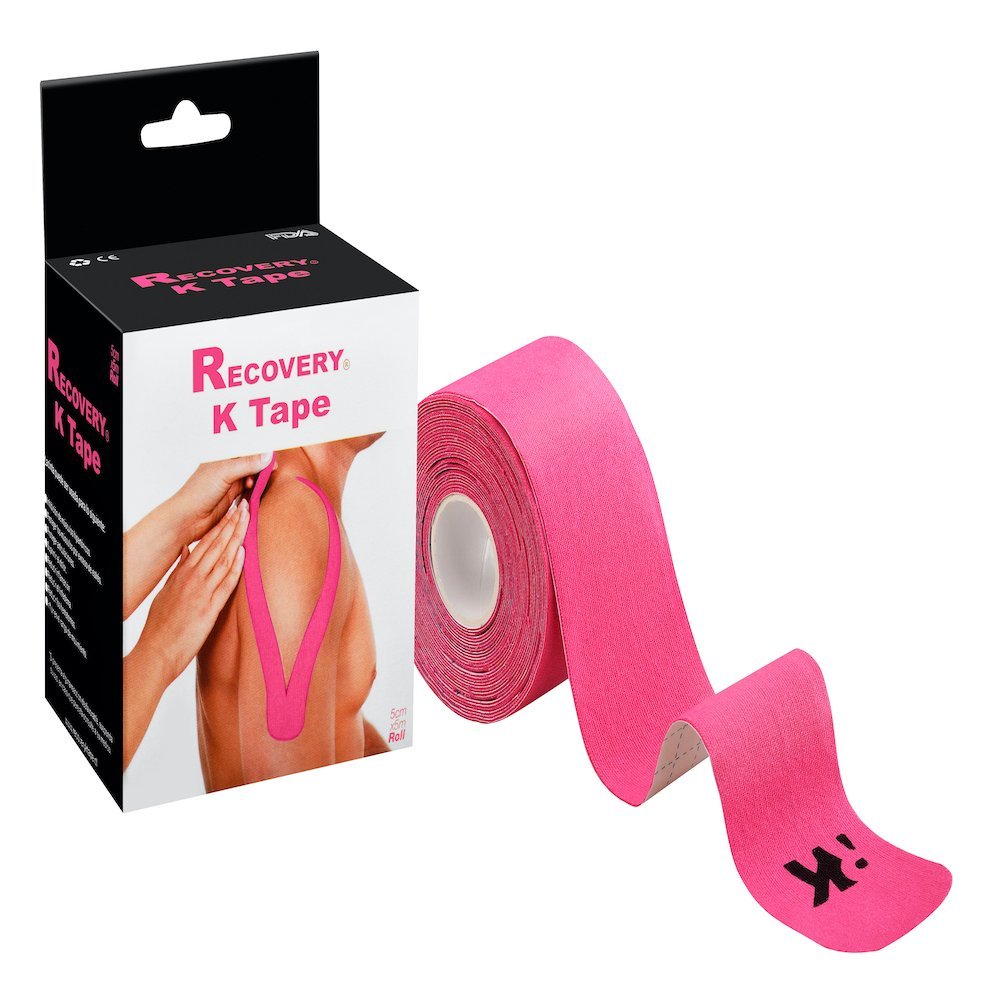 Duo Pack Recovery K Tape Rosado Precortada 5cm X 5mt Color Rosa