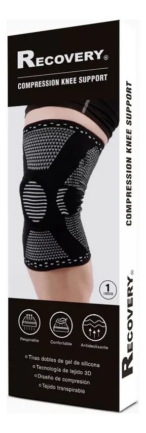 Rodillera Deportiva Ortopédica Soporte Lateral Artritis Gym Color Gris