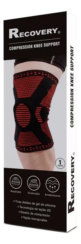 Rodillera Deportiva Ortopédica Soporte Lateral Artritis Gym Color Rojo