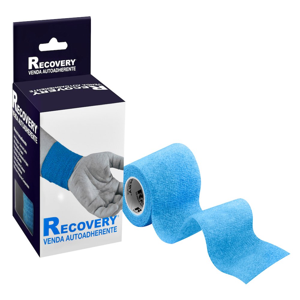 Venda Deportiva Autoadherente Recovery Azul 7,5cm X 4,5mt