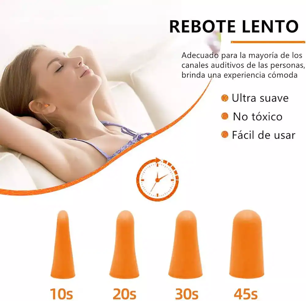 Pack Tapones de Oído Recovery de Espuma Suave - 12 Unidades