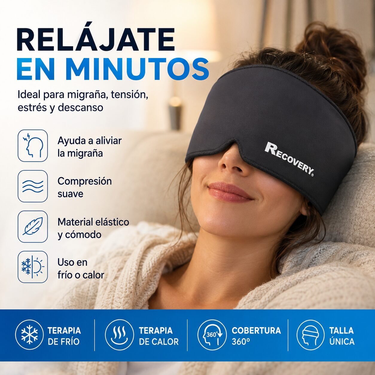 Gorro Gel Recovery 360° Frío/Calor para Migraña