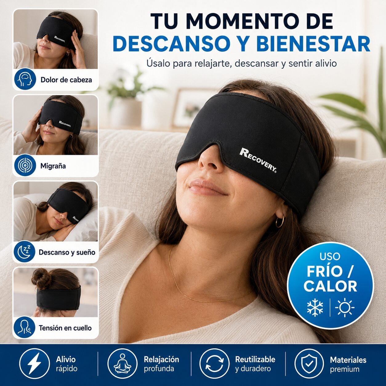 Gorro Gel Recovery 360° Frío/Calor para Migraña