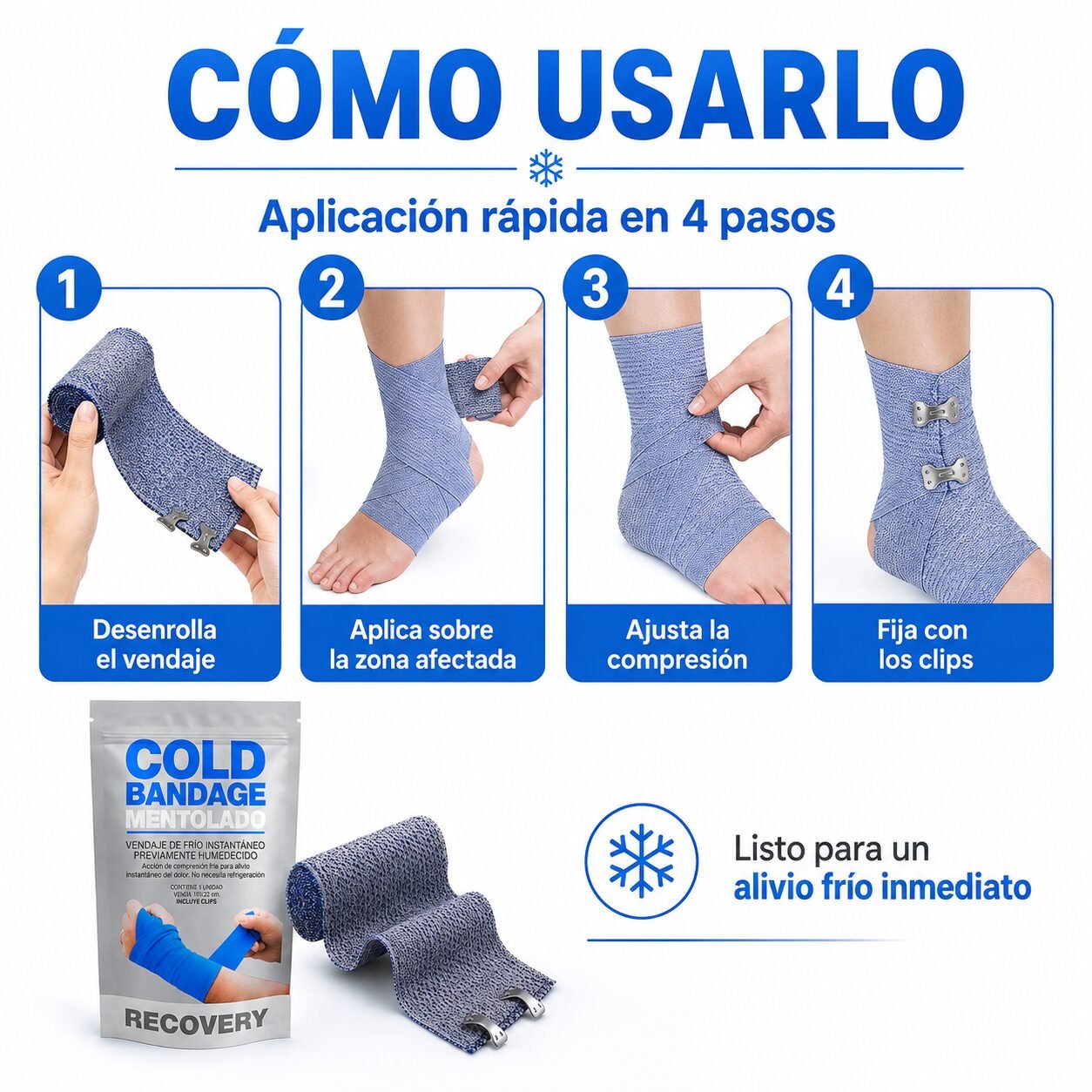 Duo Pack Venda Fría Recovery 10 cm x 122 cm