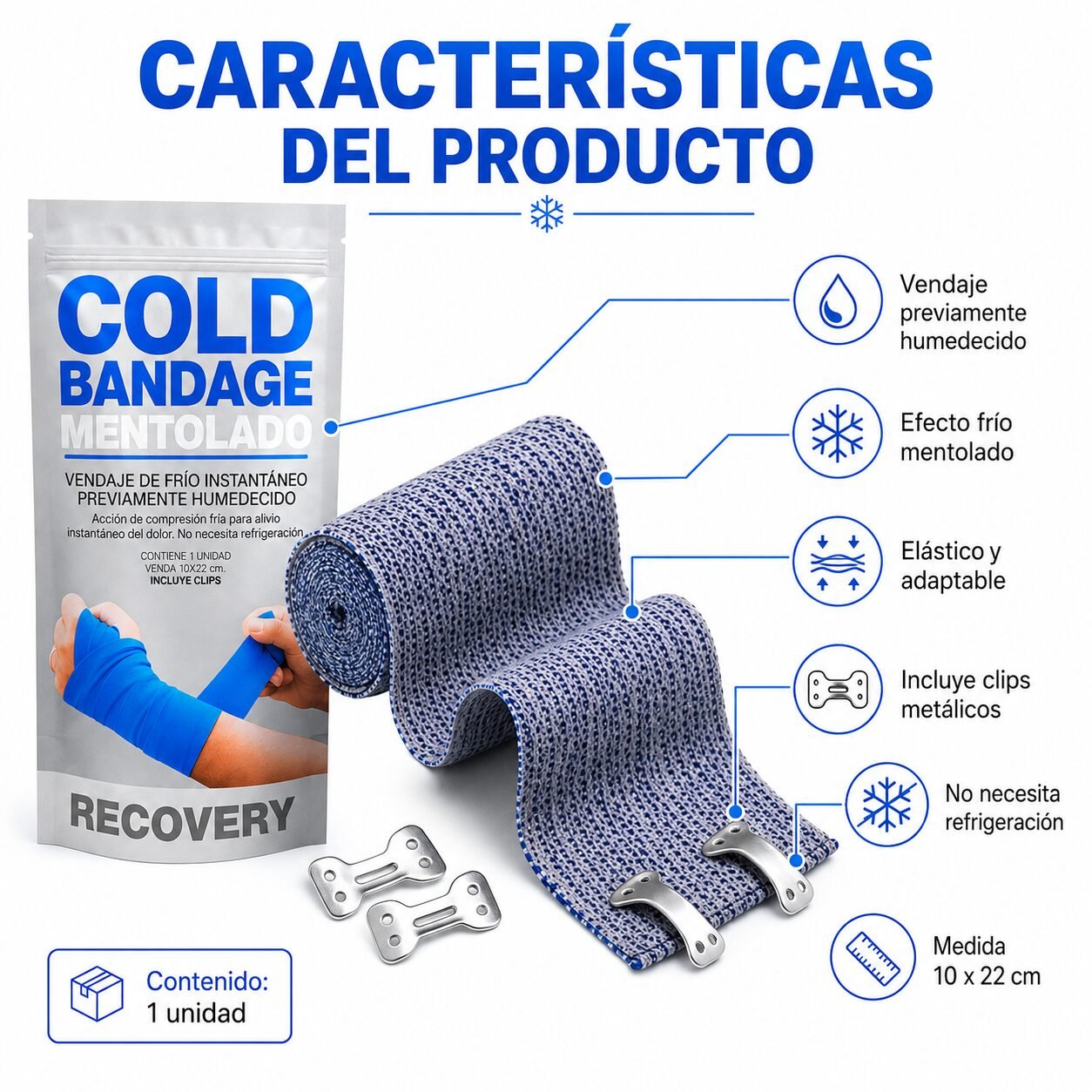Duo Pack Venda Fría Recovery 10 cm x 122 cm