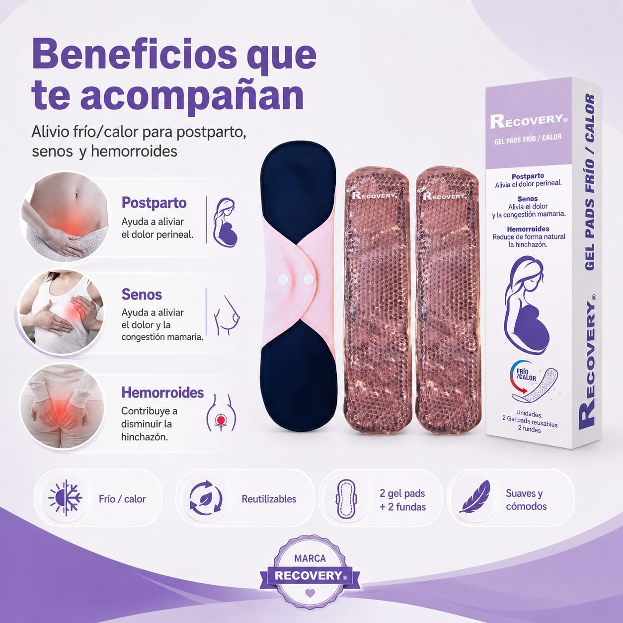 Compresa Postparto Recovery Frío/Calor - 2 Unidades