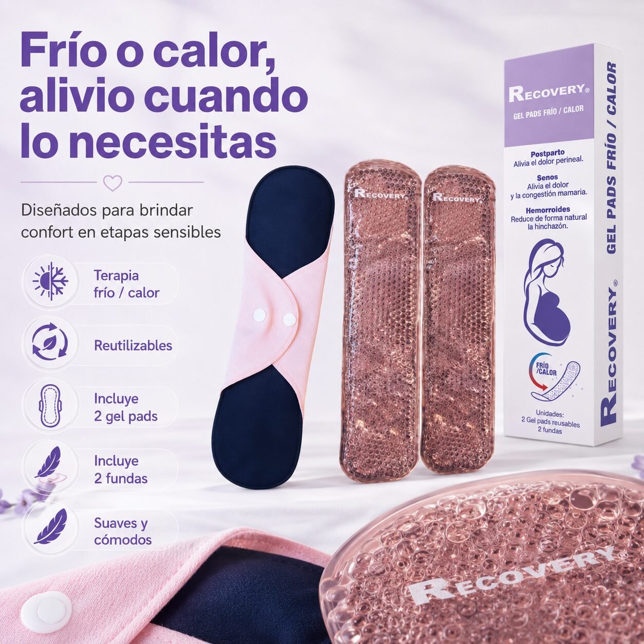 Compresa Postparto Recovery Frío/Calor - 2 Unidades