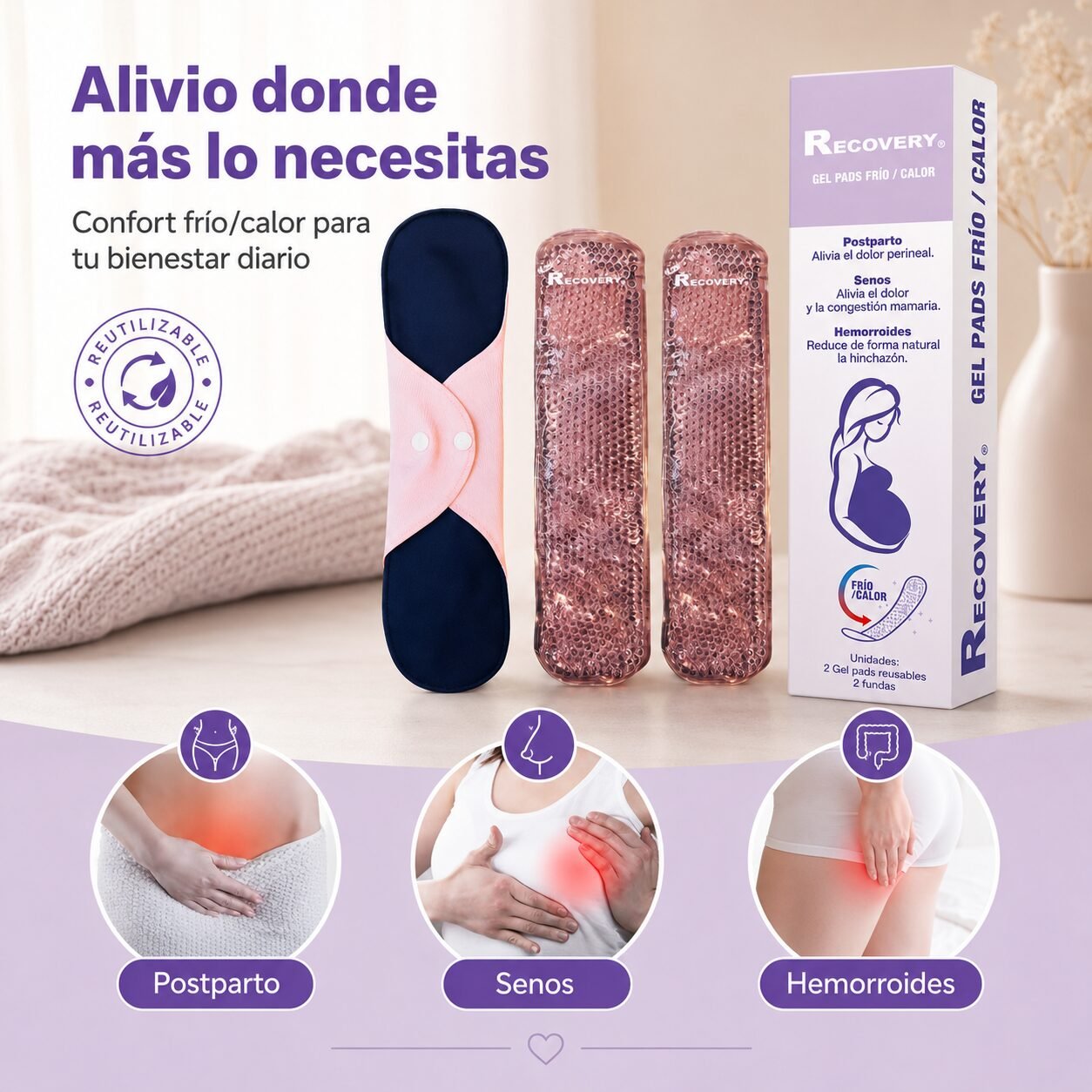Compresa Postparto Recovery Frío/Calor - 2 Unidades
