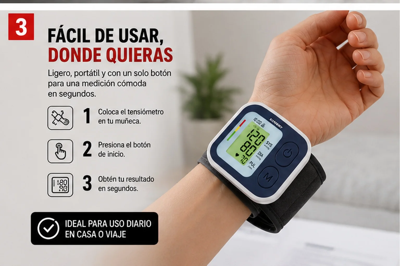 Tensiómetro Digital de Muñeca Recovery