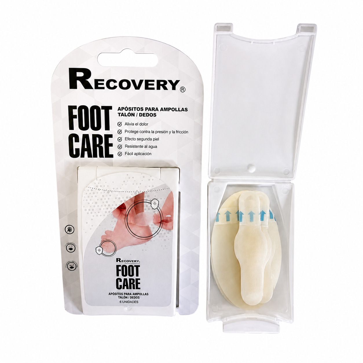 Parches Hidrocoloides Recovery para Ampollas en Pies - Recovery Chile