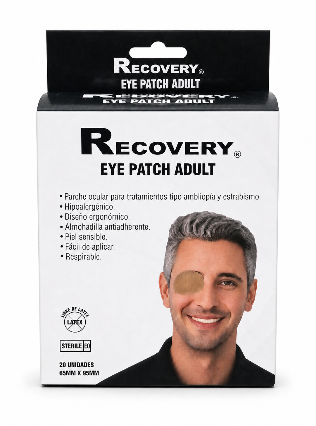 Parche Ocular Adulto Recovery 20 Unidades 65x95mm - Recovery Chile