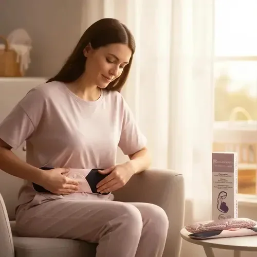 Compresa Postparto Recovery Frío/Calor – 2 Unidades — ejemplo de uso sobre ropa