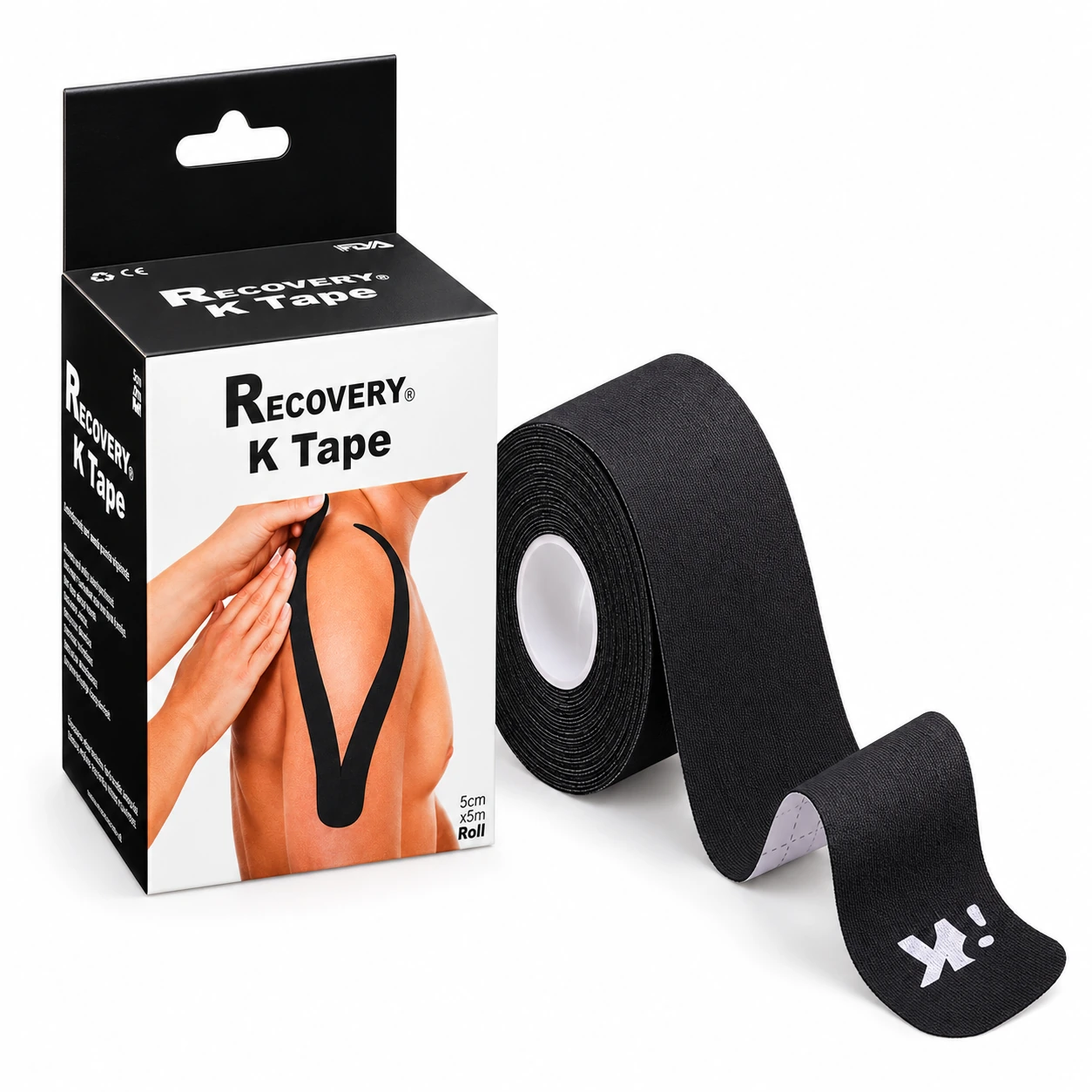 K Tape Recovery · negro, empaque Recovery