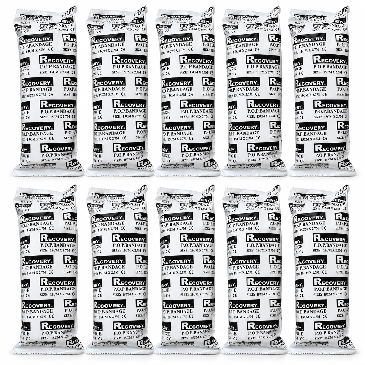 Pack 10 vendas de yeso Recovery · 15 cm - Recovery Chile